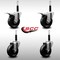 Service Caster 4'' SS Phenolic Swivel 3/4'' Expand Stem Caster Set 2 Total Lock Brakes, 4PK SCC-SSEXTTL20S414-PHS-2-S-2-34 - alternate 4